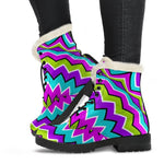 Dizzy Circle Moving Optical Illusion Comfy Boots GearFrost