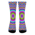 Dizzy Circle Moving Optical Illusion Crew Socks