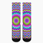 Dizzy Circle Moving Optical Illusion Crew Socks