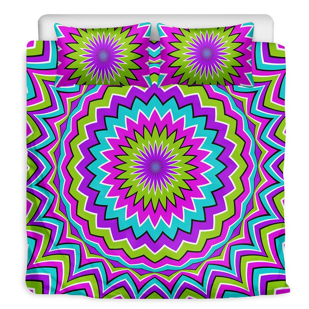 Dizzy Circle Moving Optical Illusion Duvet Cover Bedding Set
