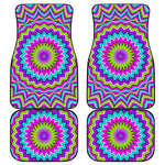 Dizzy Circle Moving Optical Illusion Front and Back Car Floor Mats