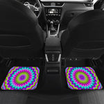 Dizzy Circle Moving Optical Illusion Front and Back Car Floor Mats