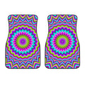 Dizzy Circle Moving Optical Illusion Front Car Floor Mats