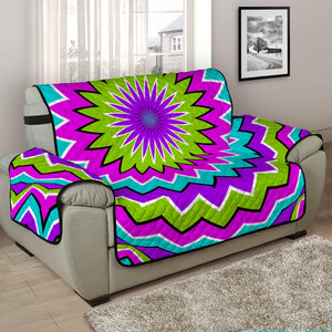 Dizzy Circle Moving Optical Illusion Half Sofa Protector