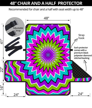 Dizzy Circle Moving Optical Illusion Half Sofa Protector