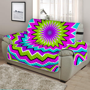 Dizzy Circle Moving Optical Illusion Half Sofa Protector