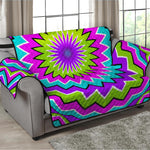 Dizzy Circle Moving Optical Illusion Loveseat Protector