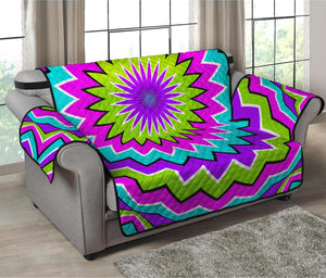 Dizzy Circle Moving Optical Illusion Loveseat Protector