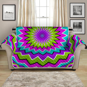 Dizzy Circle Moving Optical Illusion Loveseat Protector