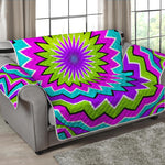 Dizzy Circle Moving Optical Illusion Loveseat Protector