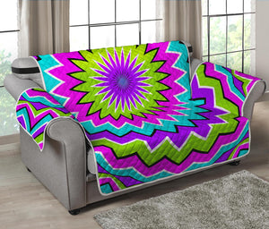 Dizzy Circle Moving Optical Illusion Loveseat Protector