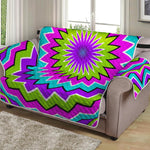 Dizzy Circle Moving Optical Illusion Loveseat Protector