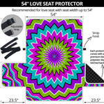 Dizzy Circle Moving Optical Illusion Loveseat Protector