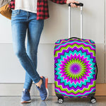 Dizzy Circle Moving Optical Illusion Luggage Cover GearFrost