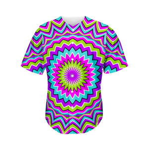 Dizzy Circle Moving Optical Illusion Men's Baseball Jersey