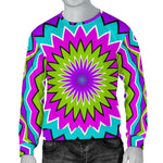 Dizzy Circle Moving Optical Illusion Men's Crewneck Sweatshirt GearFrost