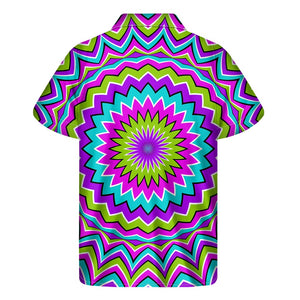 Dizzy Circle Moving Optical Illusion Men's Short Sleeve Shirt