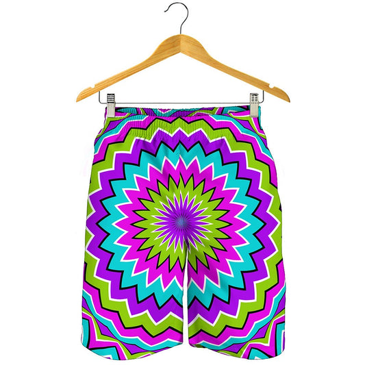 Dizzy Circle Moving Optical Illusion Men's Shorts