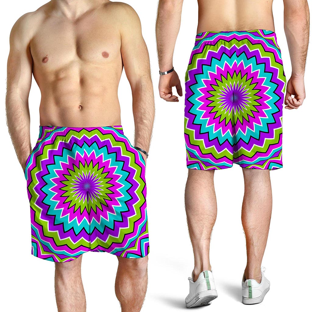 Dizzy Circle Moving Optical Illusion Men's Shorts