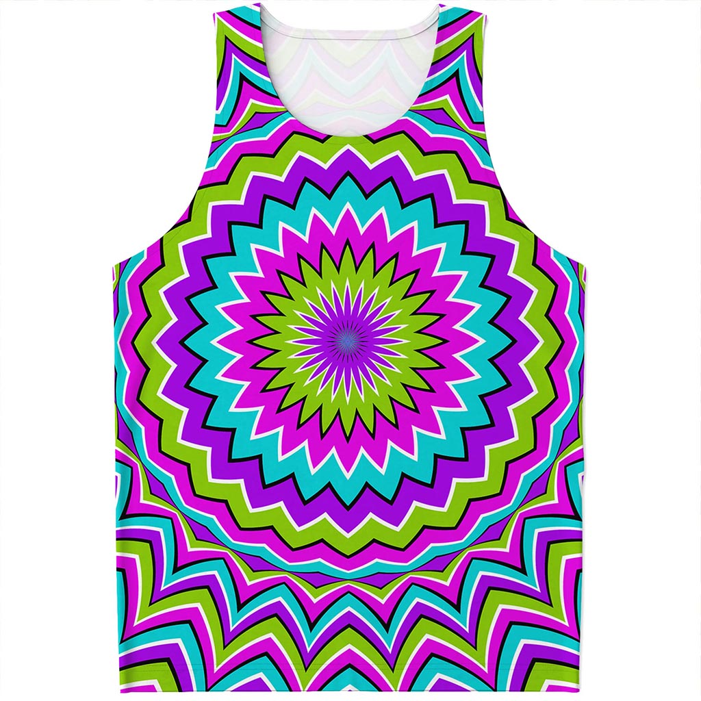 Dizzy Circle Moving Optical Illusion Men's Tank Top