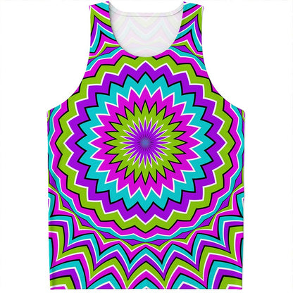 Dizzy Circle Moving Optical Illusion Men's Tank Top