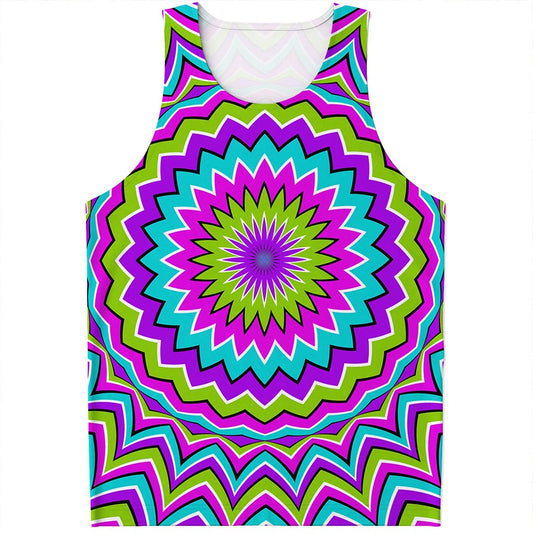Dizzy Circle Moving Optical Illusion Men's Tank Top