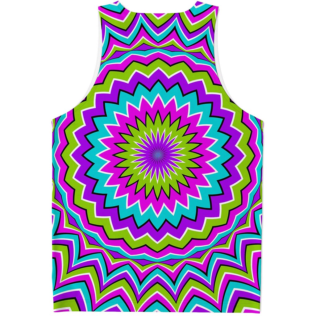 Dizzy Circle Moving Optical Illusion Men's Tank Top