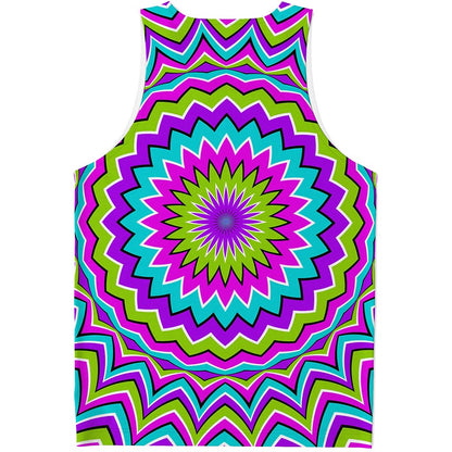 Dizzy Circle Moving Optical Illusion Men's Tank Top