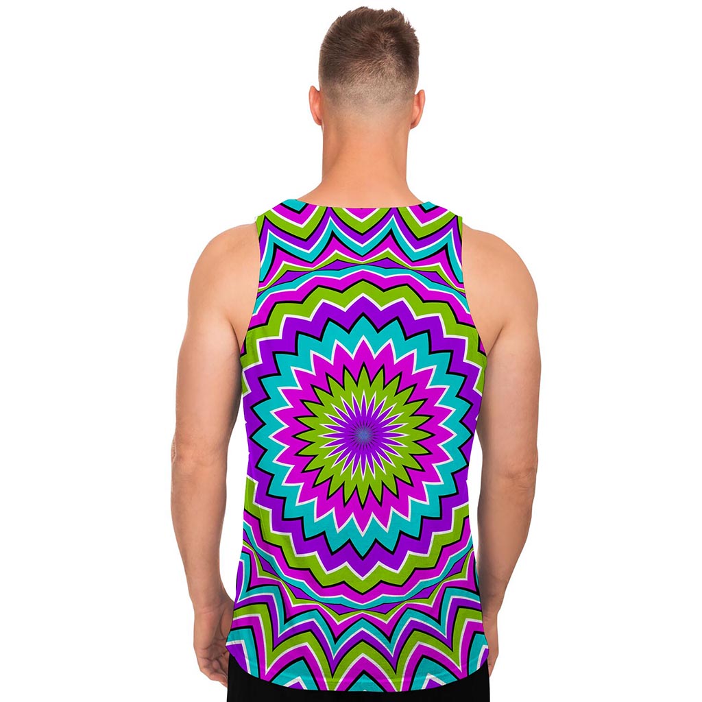 Dizzy Circle Moving Optical Illusion Men's Tank Top
