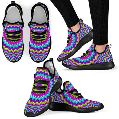Dizzy Circle Moving Optical Illusion Mesh Knit Shoes GearFrost