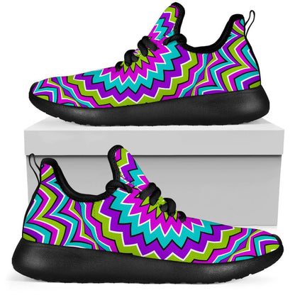 Dizzy Circle Moving Optical Illusion Mesh Knit Shoes GearFrost