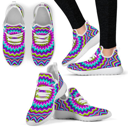 Dizzy Circle Moving Optical Illusion Mesh Knit Shoes GearFrost