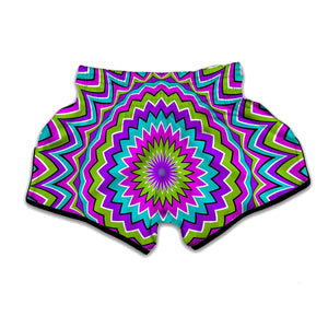 Dizzy Circle Moving Optical Illusion Muay Thai Boxing Shorts