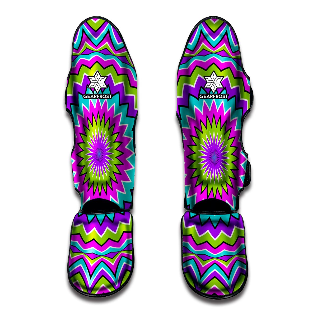 Dizzy Circle Moving Optical Illusion Muay Thai Shin Guard