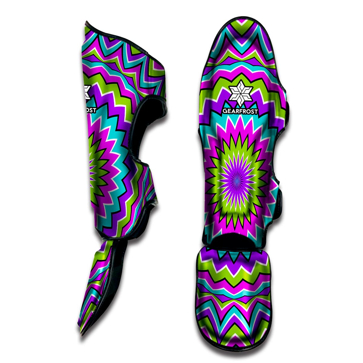 Dizzy Circle Moving Optical Illusion Muay Thai Shin Guard