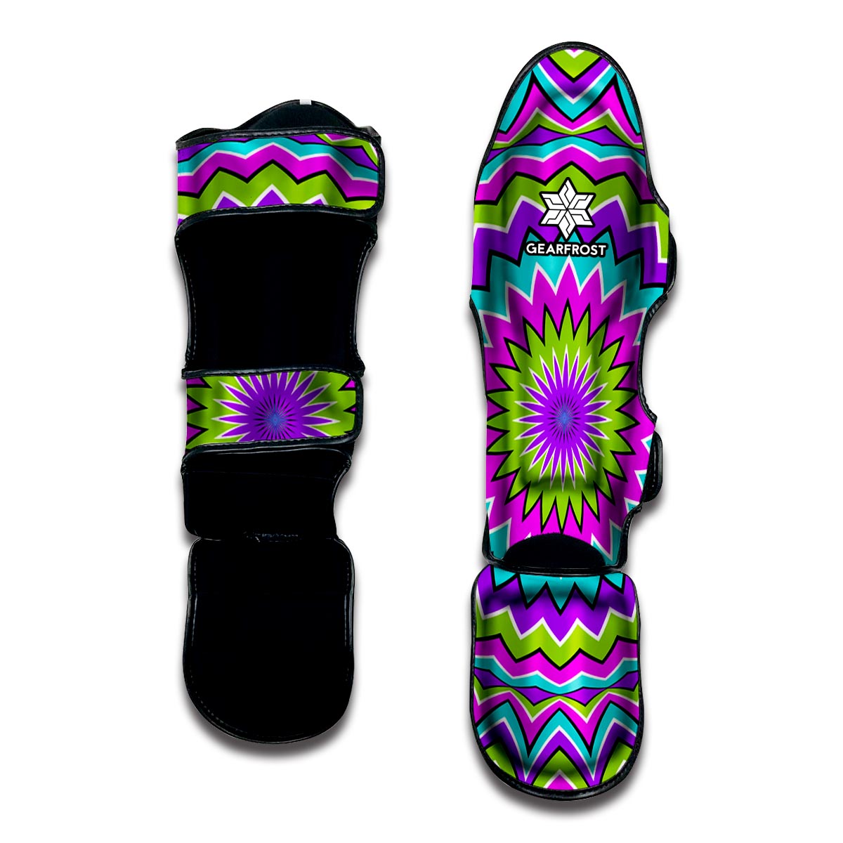 Dizzy Circle Moving Optical Illusion Muay Thai Shin Guard