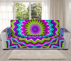 Dizzy Circle Moving Optical Illusion Oversized Sofa Protector