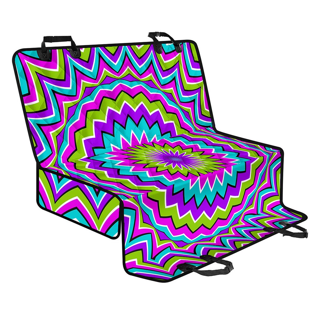 Dizzy Circle Moving Optical Illusion Pet Car Back Seat Cover