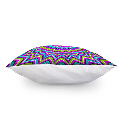 Dizzy Circle Moving Optical Illusion Pillow Cover