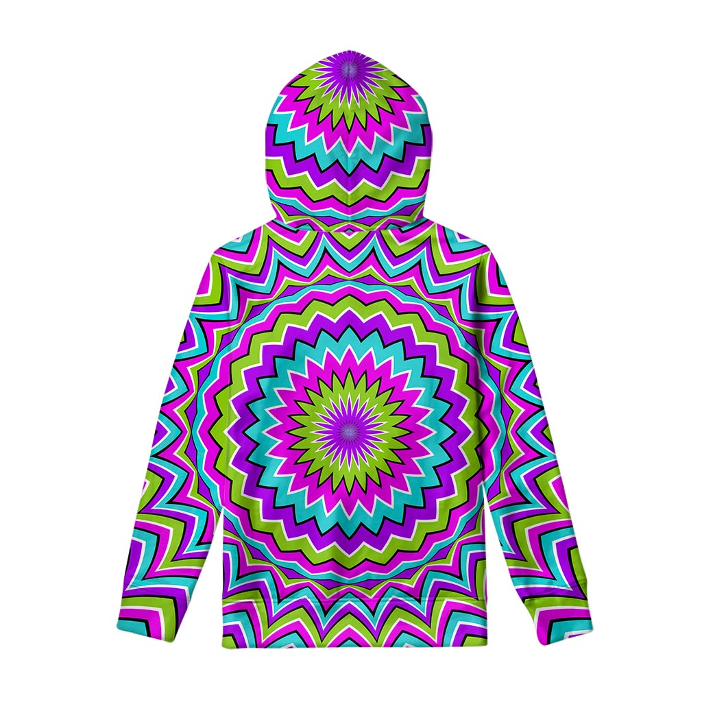 Dizzy Circle Moving Optical Illusion Pullover Hoodie