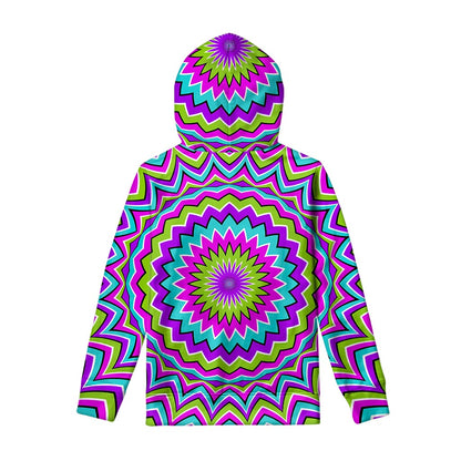 Dizzy Circle Moving Optical Illusion Pullover Hoodie