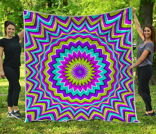 Dizzy Circle Moving Optical Illusion Quilt