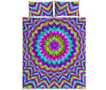 Dizzy Circle Moving Optical Illusion Quilt Bed Set