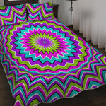Dizzy Circle Moving Optical Illusion Quilt Bed Set