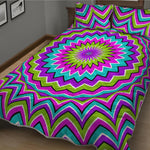 Dizzy Circle Moving Optical Illusion Quilt Bed Set