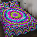 Dizzy Circle Moving Optical Illusion Quilt Bed Set