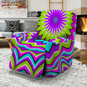 Dizzy Circle Moving Optical Illusion Recliner Slipcover