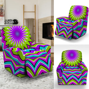 Dizzy Circle Moving Optical Illusion Recliner Slipcover