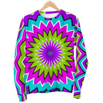 Dizzy Circle Moving Optical Illusion Women's Crewneck Sweatshirt GearFrost
