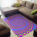 Dizzy Spiral Moving Optical Illusion Area Rug GearFrost